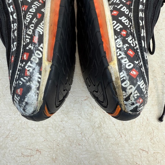 Nike Air Max 97 Just Do It Black White Orange Men Sz 10 .5 - Picture 5 of 13